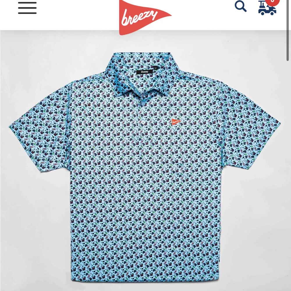 Blue Patterned Men's Shirt